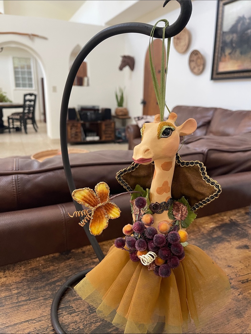 Giraffe Ornament with stand by Wayne Kleski for Katherine’s Collection